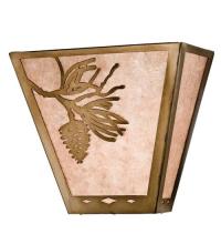 Meyda Blue 23905 - 13&#34;W Balsam Pine Wall Sconce