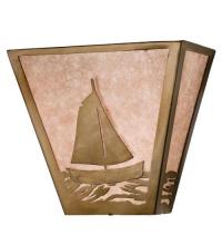 Meyda Blue 23908 - 13&#34;W Sailboat Wall Sconce