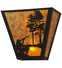 Meyda Blue 23943 - 13&#34;W Quail Hunter W/Dog Wall Sconce