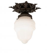 Meyda Blue 239969 - 8.5&#34; Wide Fancy Floral W/Colonnade Globe Flushmount