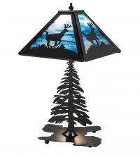 Meyda Blue 241050 - 22&#34; High Lone Deer Table Lamp