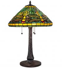 Meyda Blue 241975 - 22&#34; High Tiffany Dragonfly Table Lamp