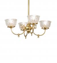 Meyda Blue 241993 - 27&#34; Wide Revival Gas & Electric 4 Light Chandelier