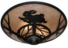 Meyda Blue 243185 - 22&#34; Wide Rabbit on the Loose Flushmount