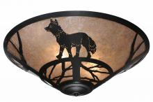 Meyda Blue 243189 - 22&#34; Wide Fox on the Loose Flushmount
