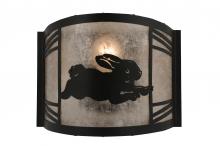 Meyda Blue 243260 - 12&#34; Wide Rabbit on the Loose Right Wall Sconce