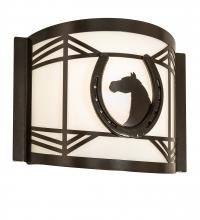 Meyda Blue 243614 - 12&#34; Wide Horseshoe Wall Sconce