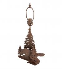 Meyda Blue 244666 - 14&#34; High Lone Bear Double Lit Table Base
