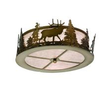 Meyda Blue 24467 - 16&#34;W Elk at Dusk Flushmount