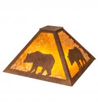 Meyda Blue 244685 - 24&#34; Square Lone Bear Shade