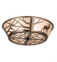 Meyda Blue 245629 - 22&#34; Wide Elk on the Loose Flushmount