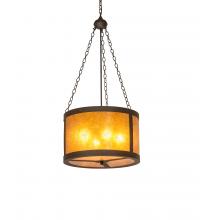 Meyda Blue 246132 - 22&#34; Wide Smythe Craftsman Inverted Pendant