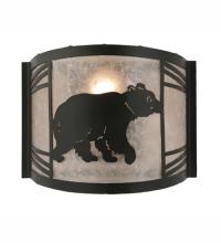 Meyda Blue 247117 - 12&#34; Wide Happy Bear on the Loose Right Wall Sconce