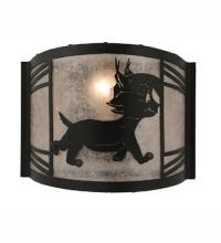 Meyda Blue 247183 - 12&#34; Wide Lynx on the Loose Right Wall Sconce