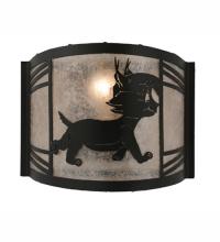 Meyda Blue 247183 - 12&#34; Wide Lynx on the Loose Right Wall Sconce