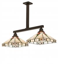 Meyda Blue 247409 - 38.5&#34; Long Parker Poppy 2 Light Island Pendant