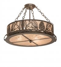 Meyda Blue 247465 - 22&#34; Wide Mountain Pine Semi-Flushmount