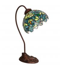 Meyda Blue 247786 - 18&#34; High Nightfall Wisteria Desk Lamp