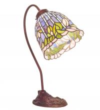 Meyda Blue 247789 - 18&#34; High Tiffany Flowering Lotus Desk Lamp