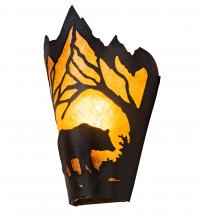 Meyda Blue 251248 - 8&#34; Wide Bear at Dawn Right Wall Sconce