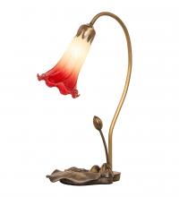 Meyda Blue 251562 - 16" High Seafoam/Cranberry Tiffany Pond Lily Accent Lamp