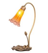 Meyda Blue 251564 - 16&#34; High Amber/Purple Tiffany Pond Lily Accent Lamp