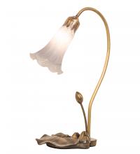 Meyda Blue 251565 - 16" High Gray Tiffany Pond Lily Accent Lamp