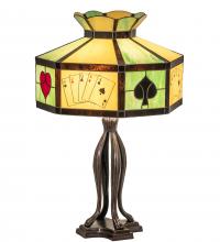 Meyda Blue 252404 - 32.5&#34; High Poker Face Table Lamp