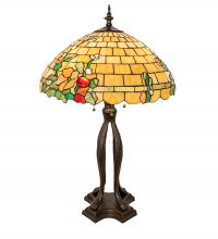 Meyda Blue 253006 - 33&#34; High Duffner & Kimberly Hollyhock Table Lamp