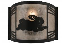 Meyda Blue 254696 - 12&#34; Wide Rabbit on the Loose Right Wall Sconce