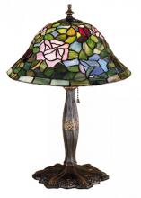 Meyda Blue 26321 - 17&#34;H Tiffany Rosebush Accent Lamp