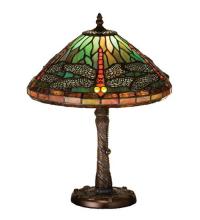 Meyda Blue 26683 - 16&#34;H Tiffany Dragonfly w/ Twisted Fly Mosaic Base Accent Lamp