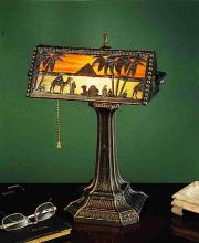 Meyda Blue 27142 - 15.5&#34;H Camel Mission Banker&#39;s Lamp