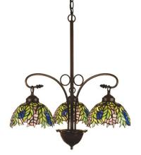 Meyda Blue 27415 - 30&#34;W Tiffany Honey Locust 3 LT Chandelier