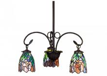 Meyda Blue 27416 - 21&#34; Wide Iris 3 Light Chandelier