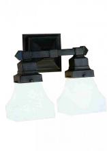 Meyda Blue 27622 - 13&#34;W Bungalow White Alabaster Swirl 2 LT Wall Sconce