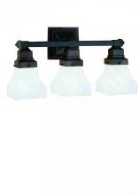 Meyda Blue 27623 - 20&#34;W Bungalow White Alabaster Swirl 3 LT Vanity Light