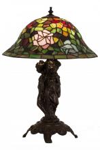 Meyda Blue 27820 - 21.5"H Rosebush Table Lamp