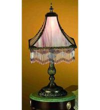 Meyda Blue 28405 - 21&#34; High Victoria Fringed Table Lamp