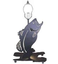 Meyda Blue 29079 - 13.5&#34;H Leaping Bass Black Table Base