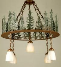 Meyda Blue 29557 - 28"W Tall Pines 5 LT Chandelier