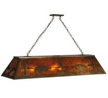 Meyda Blue 30332 - 60&#34;L Buffalo at Lake Oblong Pendant