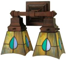 Meyda Blue 31230 - 12&#34;W Mackintosh Leaf 2 LT Wall Sconce.609