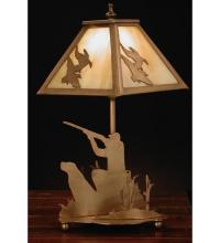 Meyda Blue 32486 - 15.5&#34;H Duck Hunter W/Dog Accent Lamp