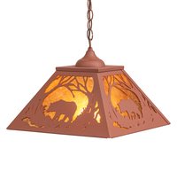 Meyda Blue 37740 - 16&#34; Square Black Bear Pendant
