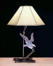 Meyda Blue 38770 - 36&#34; High Strike of the Eagle Faux Leather Shade Table Lamp