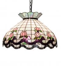 Meyda Blue 46579 - 20&#34; Wide Roseborder Pendant