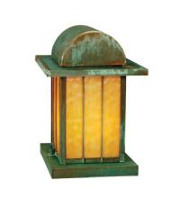 Meyda Blue 47039 - 9&#34; Square Clinton Arch Lantern Pier Mount