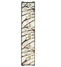 Meyda Blue 47887 - 9&#34;W X 42&#34;H Magnolia Stained Glass Window
