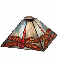 Meyda Blue 48274 - 10" Square Prairie Dragonfly Shade